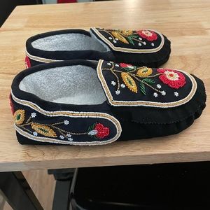 Handmade beaded moccasins